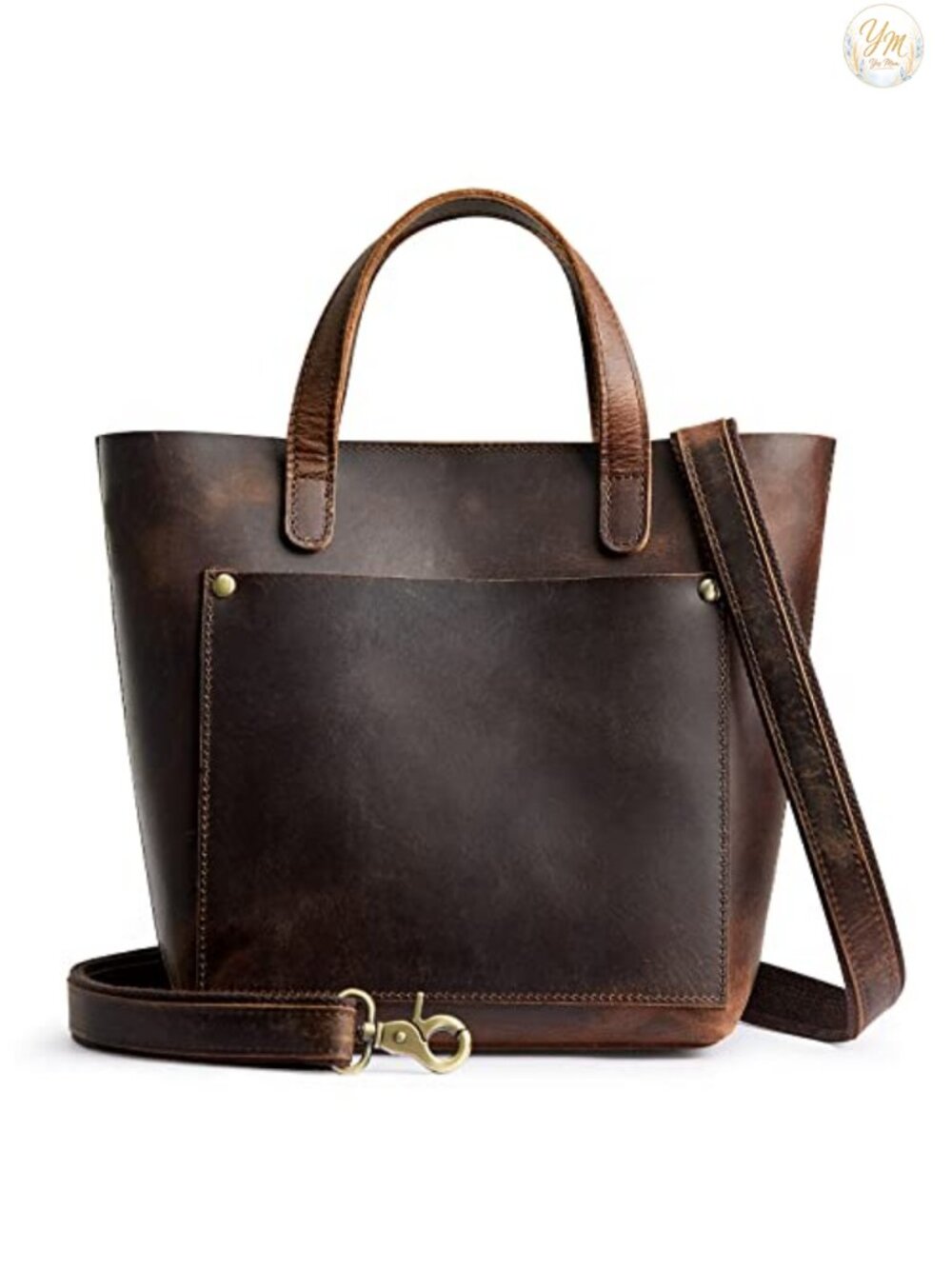 Leather Crossbody Satchel Purse with Top Handle Adjustable Strap